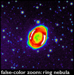 false color zoom ring nebula